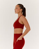 MOTION 360 CROSS BACK BRA - SCARLET