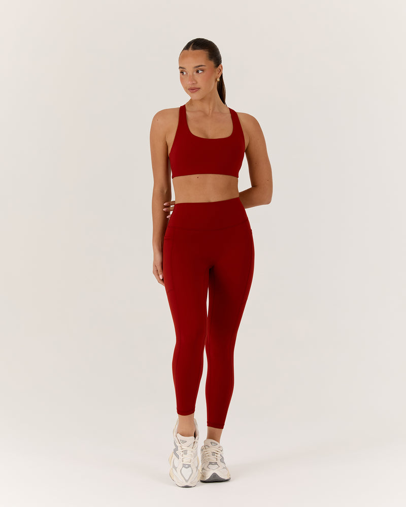 MOTION 360 CROSS BACK BRA - SCARLET