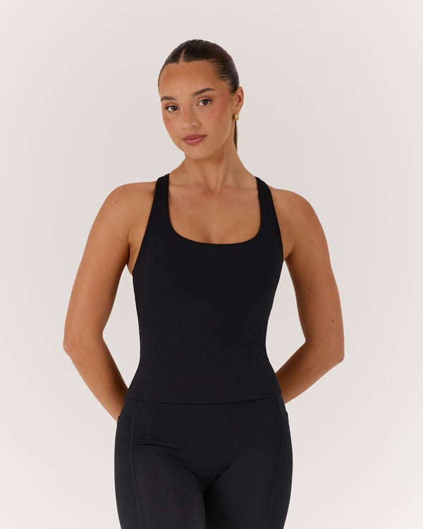 MOTION 360 CROSS BACK TOP - BLACK