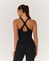 MOTION 360 CROSS BACK TOP - BLACK