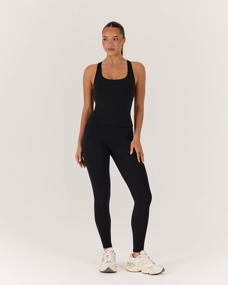 MOTION 360 CROSS BACK TOP - BLACK