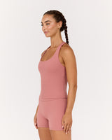 MOTION 360 CROSS BACK TOP - DUSTY ROSE