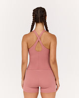 MOTION 360 CROSS BACK TOP - DUSTY ROSE