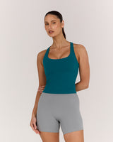 MOTION 360 CROSS BACK TOP - DYNAMIC TEAL