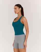 MOTION 360 CROSS BACK TOP - DYNAMIC TEAL