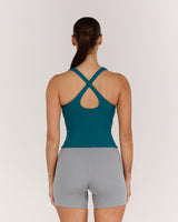 MOTION 360 CROSS BACK TOP - DYNAMIC TEAL