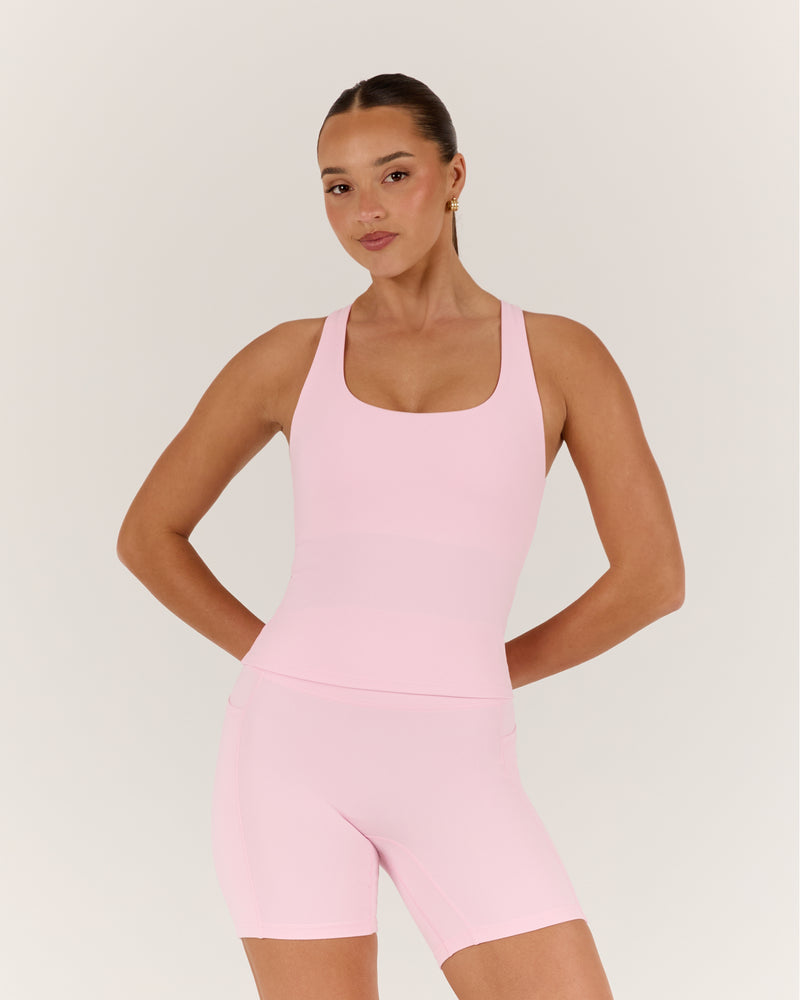 MOTION 360 CROSS BACK TOP - FAIRY FLOSS