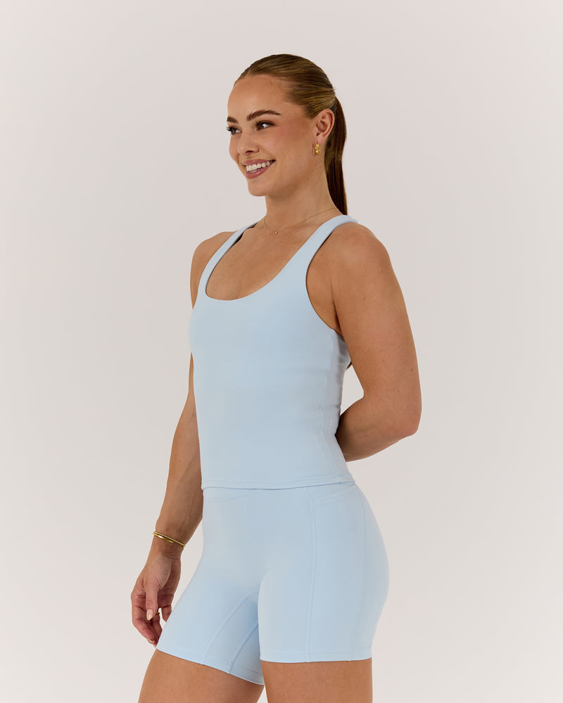 MOTION 360 CROSS BACK TOP - ICE BLUE