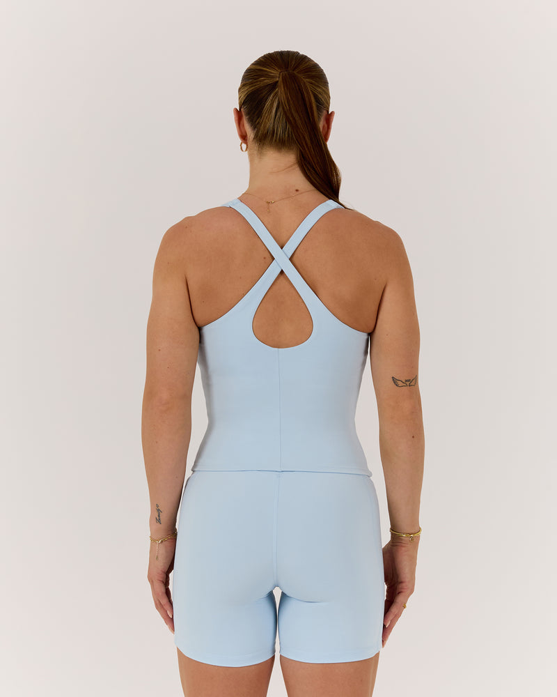 MOTION 360 CROSS BACK TOP - ICE BLUE