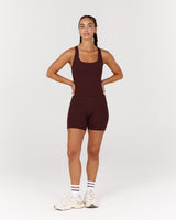 MOTION 360 CROSS BACK TOP - RAISIN