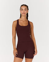 MOTION 360 CROSS BACK TOP - RAISIN