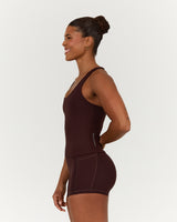 MOTION 360 CROSS BACK TOP - RUM