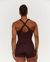 MOTION 360 CROSS BACK TOP - RUM