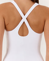 MOTION 360 CROSS BACK TOP - WHITE