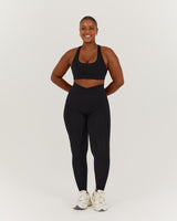 MOTION 360 CROSSOVER LEGGINGS 28" - BLACK