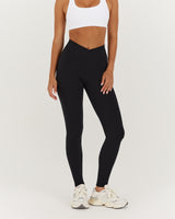 MOTION 360 CROSSOVER LEGGINGS 28" - BLACK