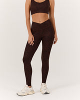 MOTION 360 CROSSOVER LEGGINGS 28" - JAVA LEOPARD