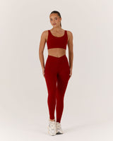MOTION 360 CROSSOVER LEGGINGS 28" - SCARLET