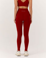MOTION 360 CROSSOVER LEGGINGS 28" - SCARLET
