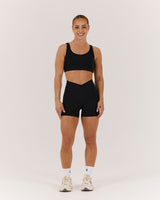 MOTION 360 CROSSOVER SHORTS 4" - BLACK