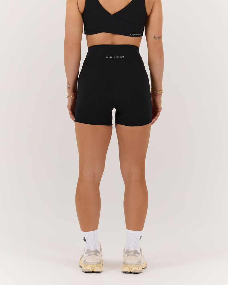 MOTION 360 CROSSOVER SHORTS 4" - BLACK