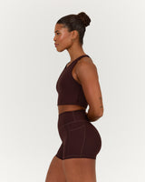 MOTION 360 OPEN BACK LONG LINE SPORTS BRA - RUM