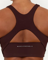 MOTION 360 OPEN BACK LONG LINE SPORTS BRA - RUM