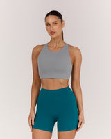 MOTION 360 OPEN BACK LONG LINE SPORTS BRA - VAPOUR