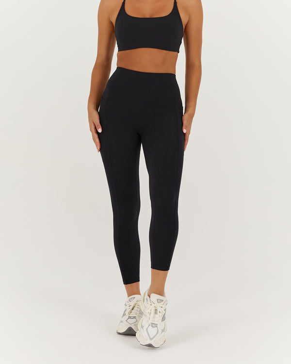 MOTION 360 POCKET LEGGINGS 24" - BLACK