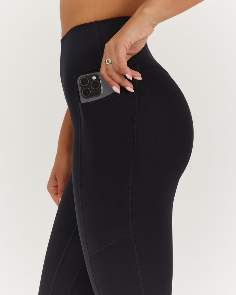 MOTION 360 POCKET LEGGINGS 24" - BLACK