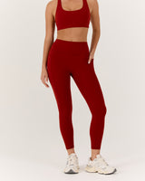 MOTION 360 POCKET LEGGINGS 24" - SCARLET