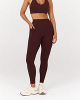 MOTION 360 POCKET FULL LENGTH LEGGINGS - RAISIN
