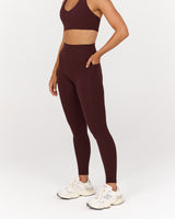 MOTION 360 POCKET FULL LENGTH LEGGINGS - RAISIN