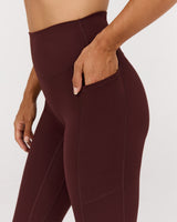 MOTION 360 POCKET FULL LENGTH LEGGINGS - RAISIN