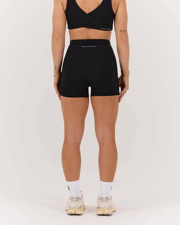 MOTION 360 POCKET SHORTS 4" - BLACK