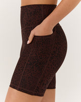 MOTION 360 POCKET SHORTS 6" - JAVA LEOPARD