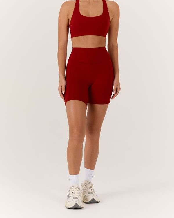 MOTION 360 POCKET SHORTS 6" - SCARLET