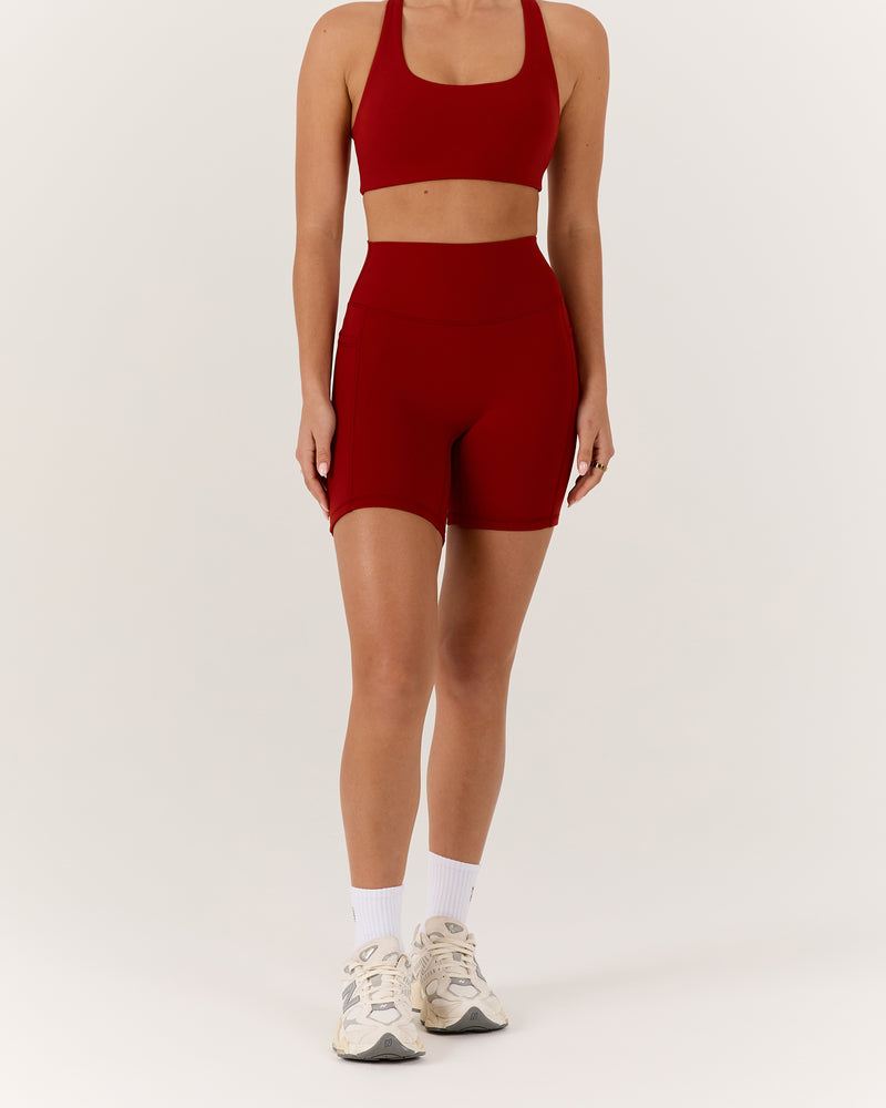 MOTION 360 POCKET SHORTS 6" - SCARLET