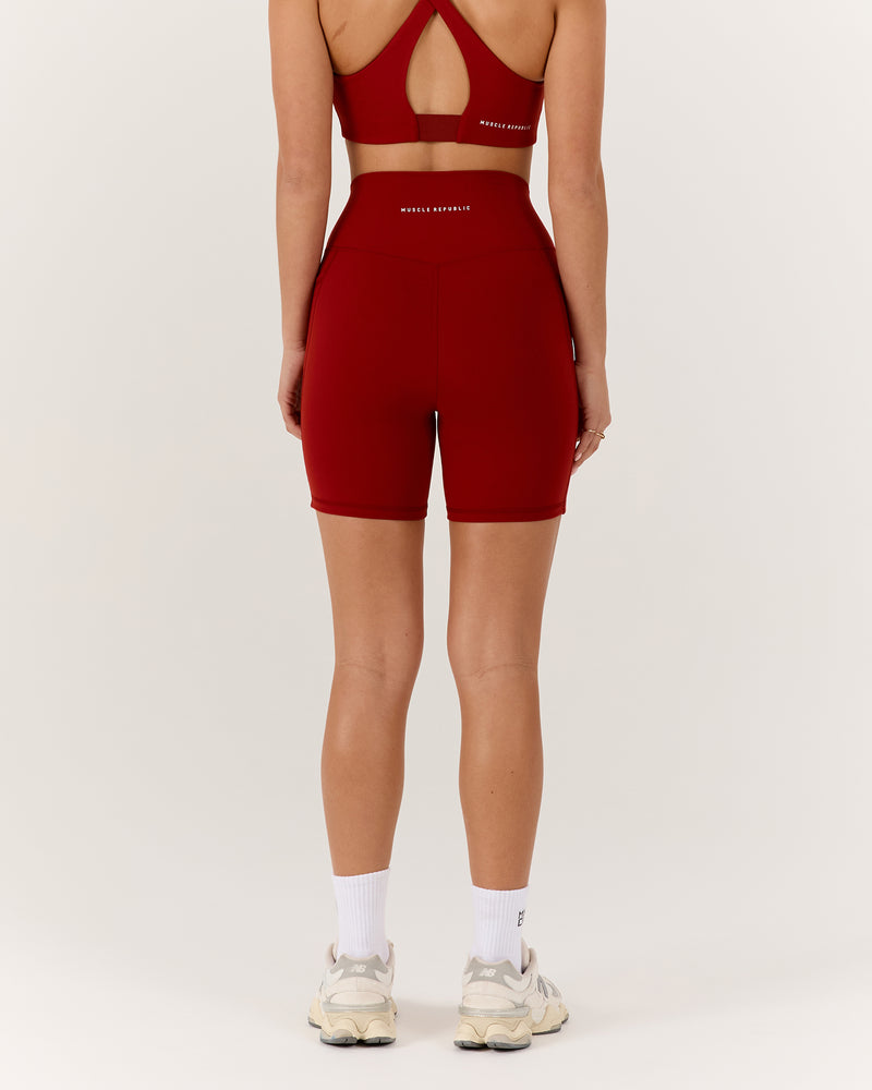 MOTION 360 POCKET SHORTS 6" - SCARLET