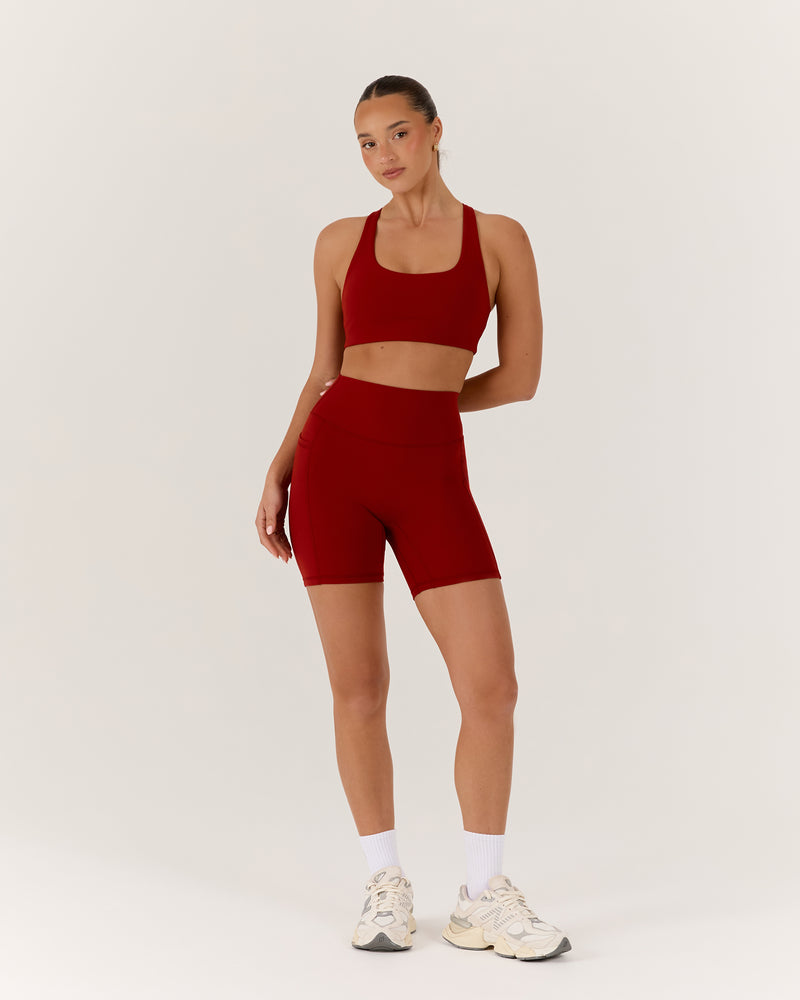 MOTION 360 POCKET SHORTS 6" - SCARLET