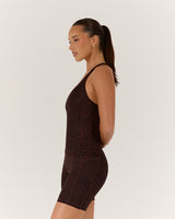 MOTION 360 RACER BACK TOP - JAVA LEOPARD