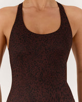 MOTION 360 RACER BACK TOP - JAVA LEOPARD