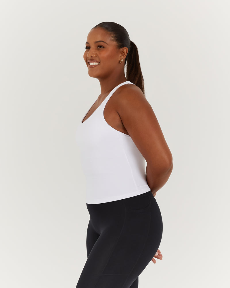 MOTION 360 RACER BACK TOP - WHITE