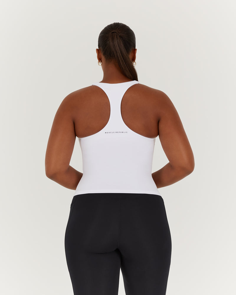 MOTION 360 RACER BACK TOP - WHITE