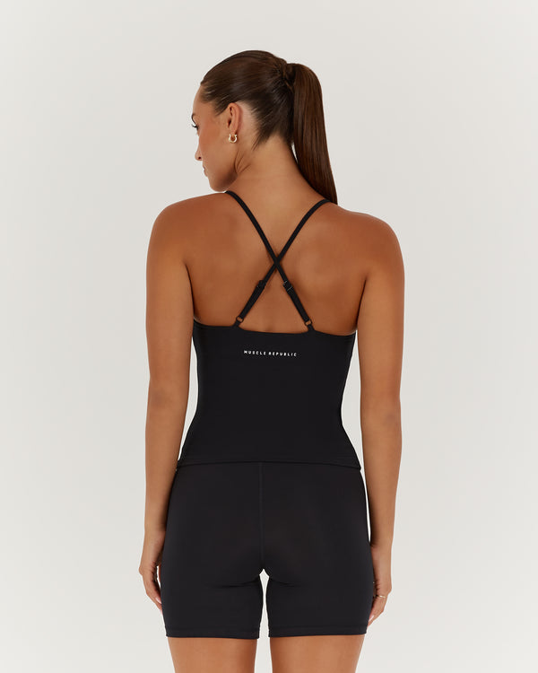 MOTION 360 THIN STRAP TOP - BLACK