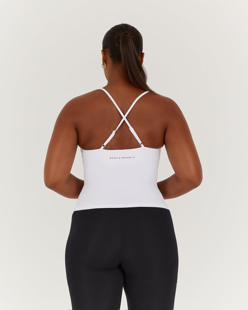 MOTION 360 THIN STRAP TOP - WHITE