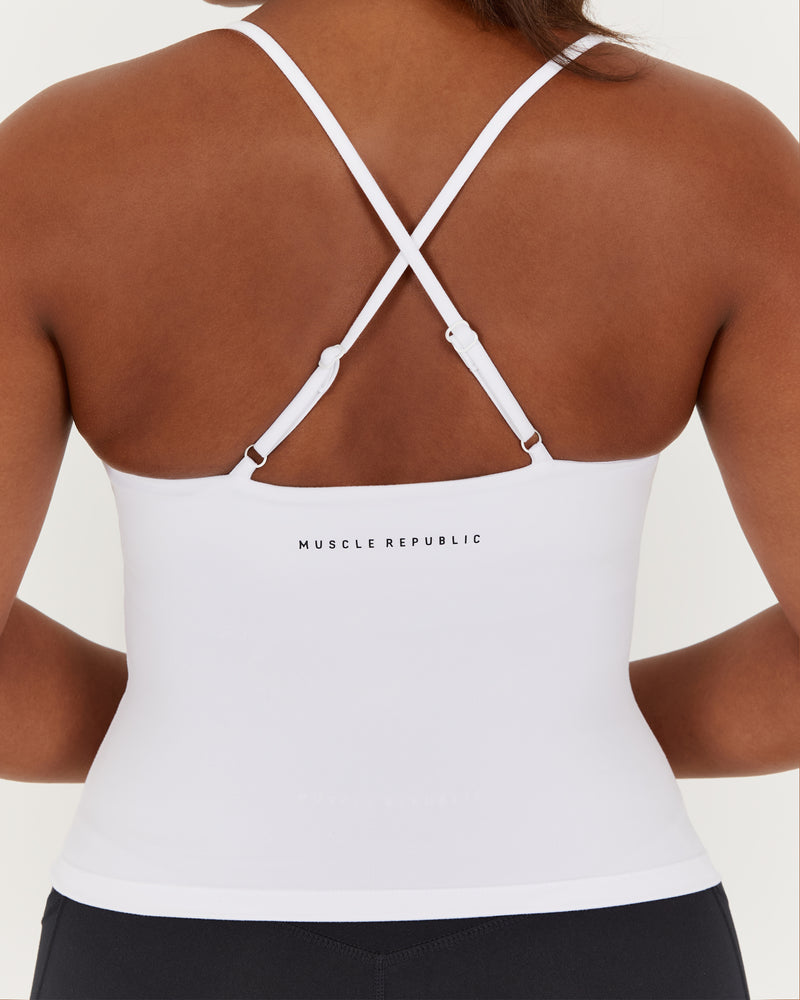 MOTION 360 THIN STRAP TOP - WHITE