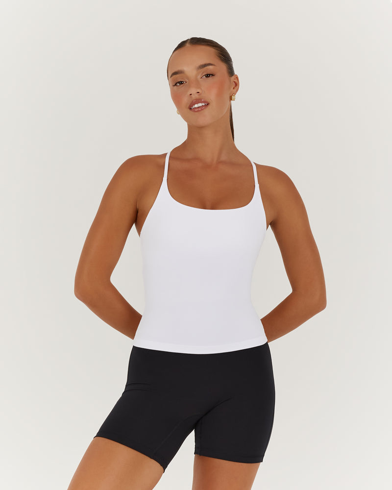 MOTION 360 THIN STRAP TOP - WHITE