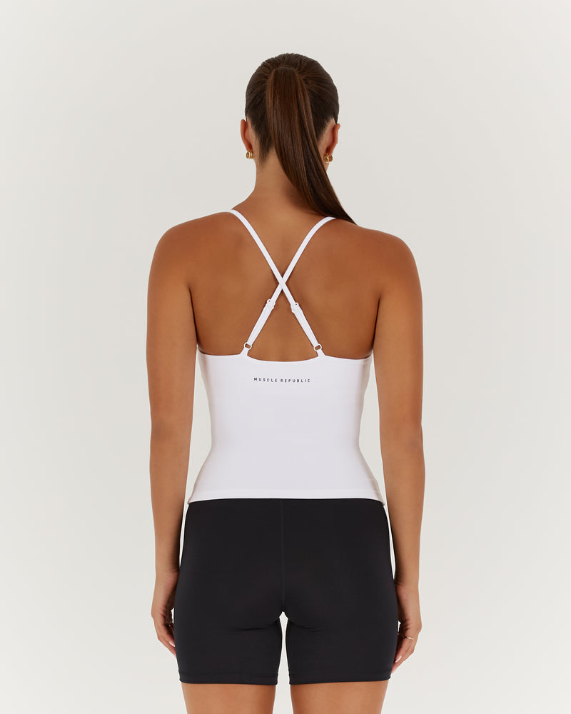 MOTION 360 THIN STRAP TOP - WHITE
