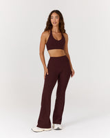 MOTION 360 V NECK HALTER BRA - RAISIN